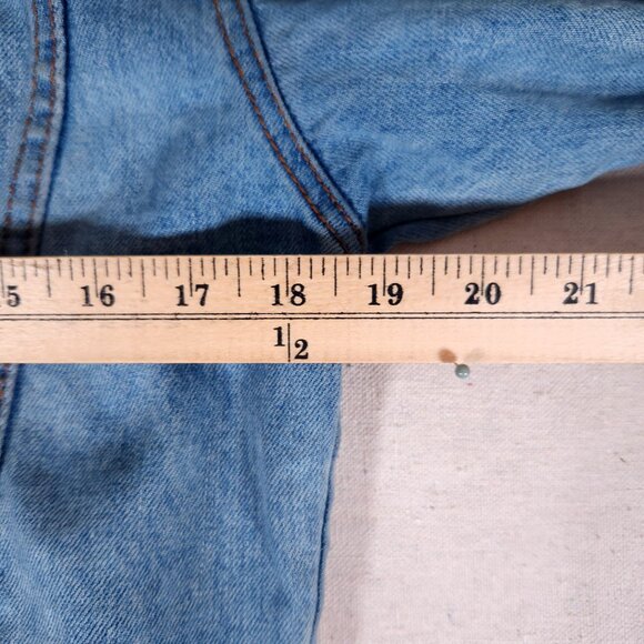 RVCA Grillo Special Edition Denim Jacket Womens XS Pockets Artsy Interior Jean - Picture 5 of 13